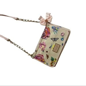 Betsey Johnson Floral Butterfly Crossbody Purse